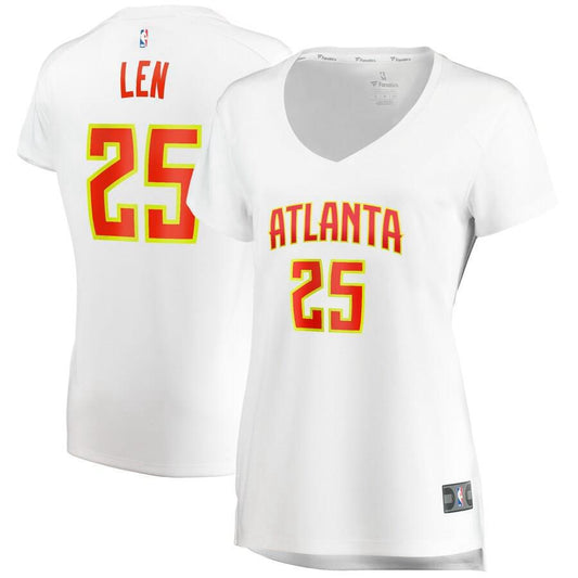Atlanta Hawks Alex Len Fanatics Branded Replica Fast Break Player Association Jersey Womens - White | Ireland R8884P8